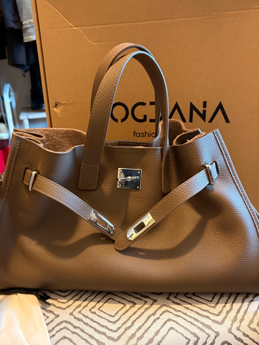 Bogdana leather tote